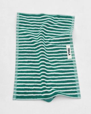 ゲストタオル　３０×５０ｃｍ　Ｔｅａｌ　Ｇｒｅｅｎ　Ｓｔｒｉｐｅｓ